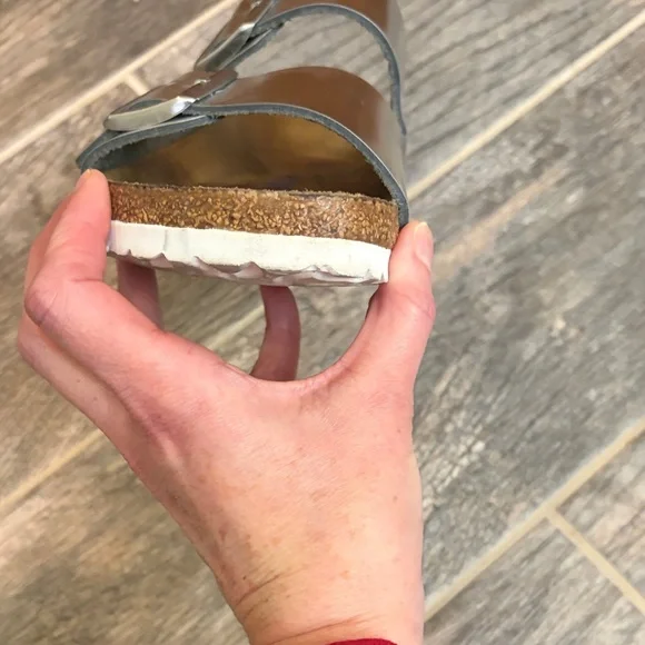 Birkenstock Arizona Soft Footbed, Silver, EU 39/US 8 normcore minimalist boho - Picture 12 of 16